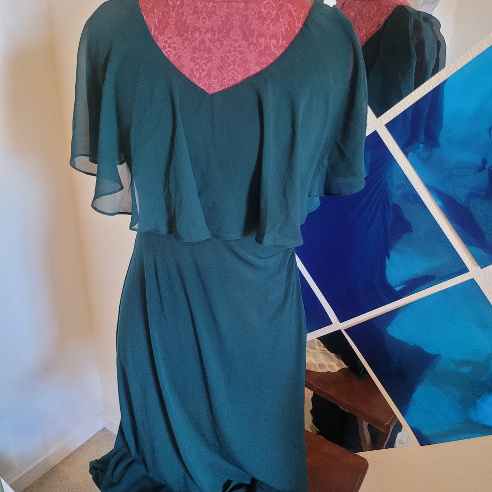 Long formal green dress